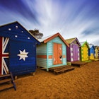 Colourful bathing boxes at Brighton Beach, Melbourne, Victoria.
australia, bathing box, beach, brighton beach, melbourne, victoria, colourful, huts, architecture, sand, coast, sky, outdoors, wooden, buildings