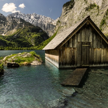 Timber building in Lake Königssee