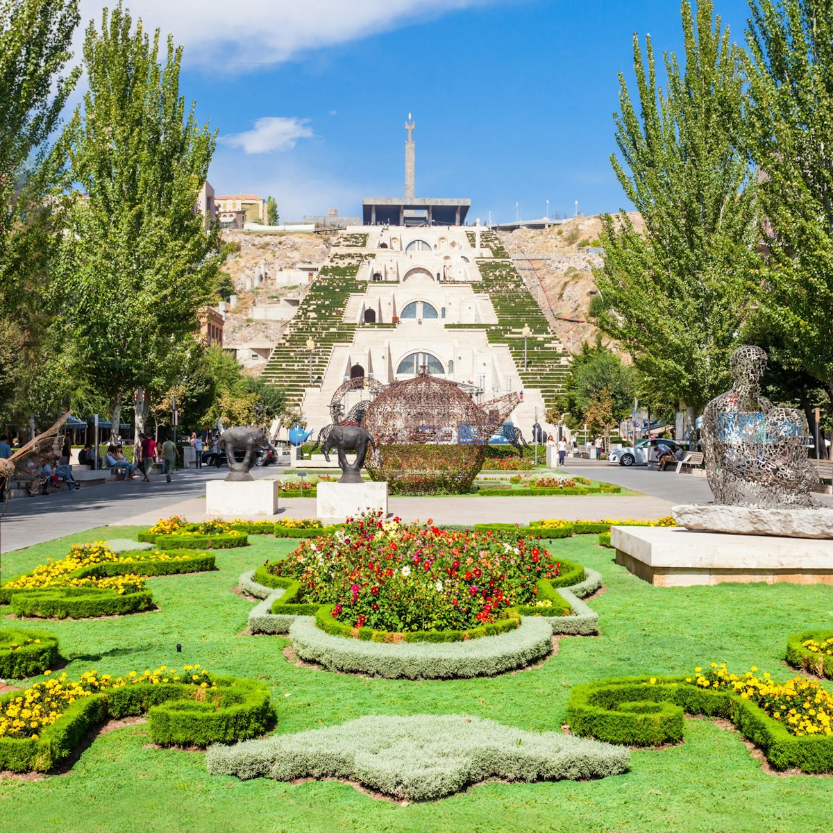 YEREVAN, ARMENIA - SEPTEMBER 28, 2015: The Cascade is a giant stairway in Yerevan, Armenia.; Shutterstock ID 371398735; Your name (First / Last): Gemma Graham; GL account no.: 65050; Netsuite department name: Online Editorial; Full Product or Project name including edition: 100 Cities Guides app image downloads