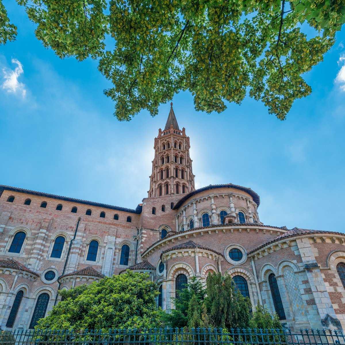 The Basilica of St. Sernin, built in Romanesque style between 1080 and 1120 in Toulouse, Haute-Garonne, Midi Pyrenees, southern France.