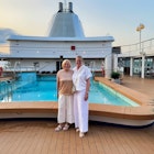 Brekke Fletcher and her mother aboard the Silver Whisper.