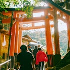 Kyoto, Japan. May 2024. 
Fushimi Inari Taisha, Shinto Shrine. Senbon Torii red gate.