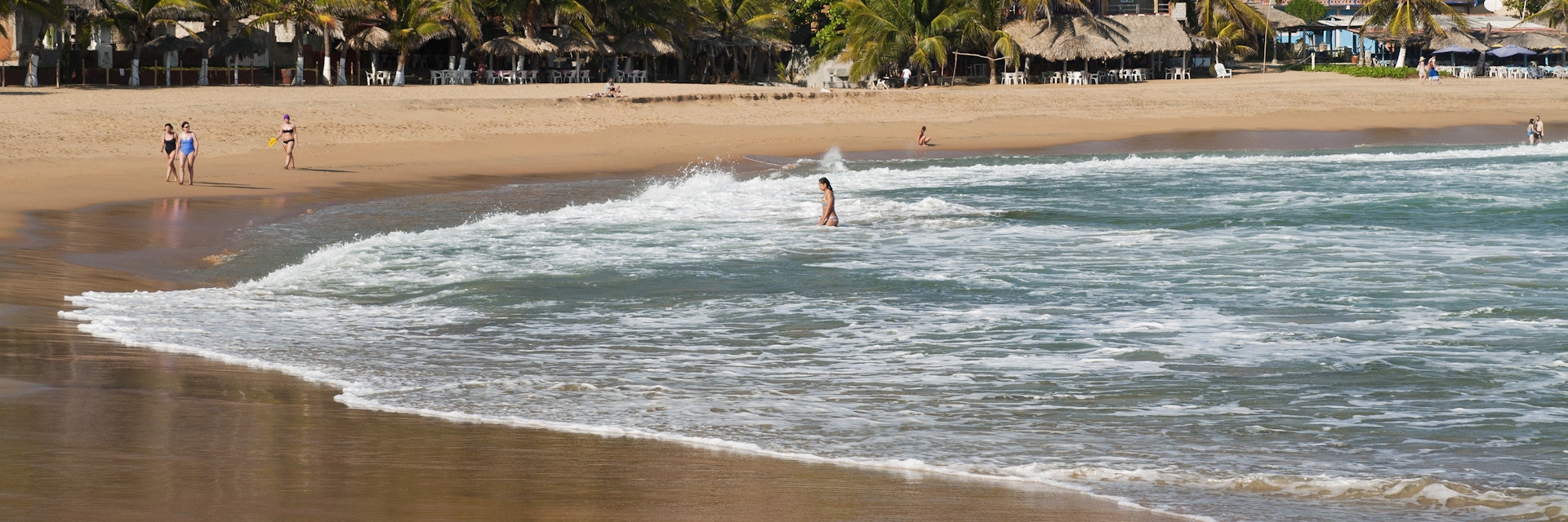 The beach at San Agustinillo.