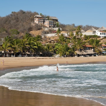 The beach at San Agustinillo.