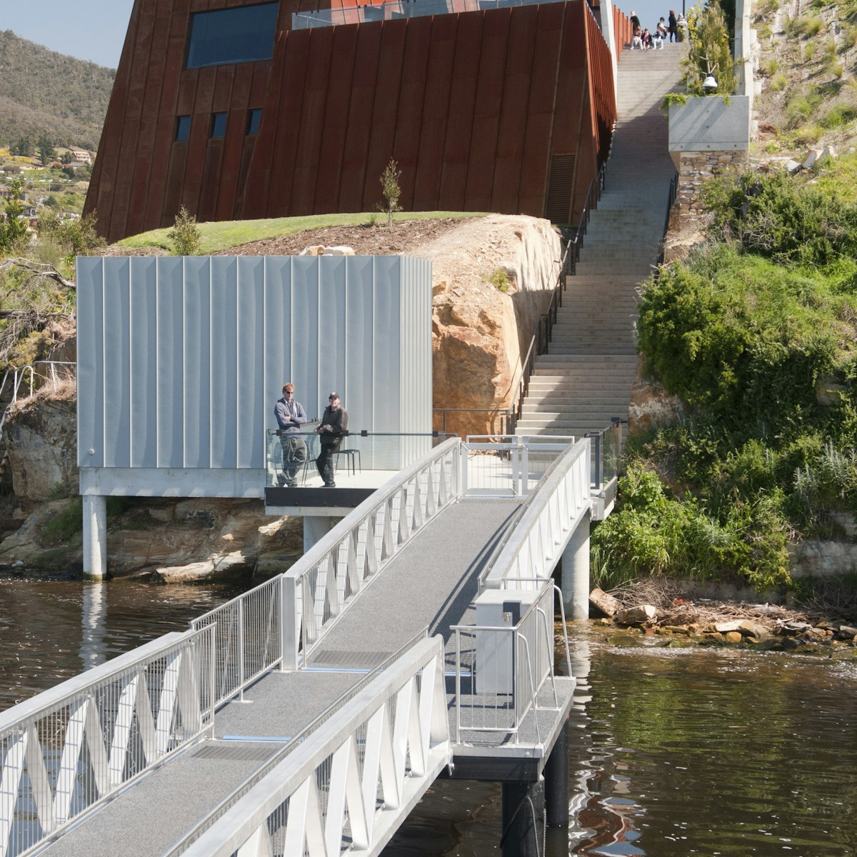 Wharf at MONA, the Museum of Old and New Art.