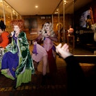 SALEM, MA  OCTOBER 20, 2023: The pre-Halloween scene in downtown Salem, MA. Characters from horror (and other film genres), as well as street performers pose for pictures and collect tips with visitors. Pictured is performers from Orlando as The Sanderson Sisters  Winnie, Jennica McCleary, Sarah, Bebe Caliber and Mary, Dayja Le'Chelle Photo by Katye Martens Brier For The Washington Post via Getty Images
1747894015
Salem, MA Halloween