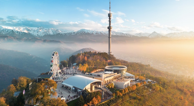 Aerial view of Kok-Tobe hill with Television Tower and amusement park in Almaty city
1812852521
cable way, kok tobe, tour tourism
Kok-Tobe hill with Television Tower and amusement park in Almaty city - stock photo
Aerial view of Kok-Tobe hill with Television Tower and amusement park in Almaty city