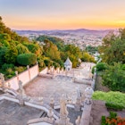 The Bom Jesus do Monte Sanctuary is located in the city of Braga, Portugal. It is one of the iconic location of Portugal,  with a long and beautiful stairways leading to the doors of the cathedral.
889624024
Good Jesus of Mount Sanctuary - stock photo
The Bom Jesus do Monte Sanctuary is located in the city of Braga, Portugal. It is one of the iconic location of Portugal, with a long and beautiful stairways leading to the doors of the cathedral.