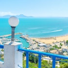The luxury restaurant on the mountain top offers not only the best dishes, but also the best view on the picturesque coast of Sidi Bou Said, Tunisia