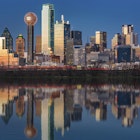 Dallas skyline at sunset