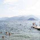 August, 2024.Varenna, Como Lake.Varenna Beach