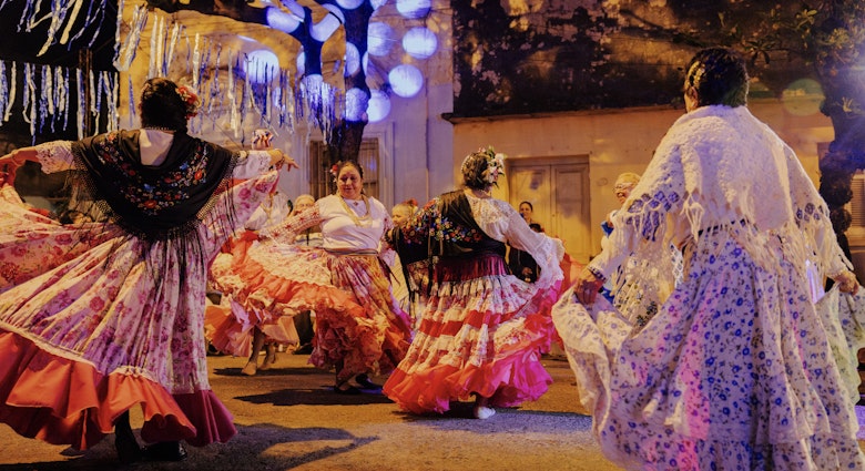 ASUNCION, PARAGUAY, AUGUST, 2024. Traditional Paraguayan dancers known as "galoperas" perform at a musical and cultural event in the historic La Chacarita neighborhood in Asunción, Paraguay. María Magdalena Arréllaga for Lonely Planet.Adult,  Bride,  Clothing,  Dance Pose,  Dancing,  Female,  Footwear,  Leisure Activities,  People,  Person,  Shoe,  Wedding,  Woman.ASUNCION, PARAGUAY, AUGUST, 2024. Traditional Paraguayan dancers known as "galoperas" perform at a musical and cultural event in the historic La Chacarita
Adult,  Bride,  Clothing,  Dancing,  Female,  Footwear,  People,  Person,  Shoe,  Wedding,  Woman,  Dance Pose,  Leisure Activities,  Adult,  Bride,  Dancing,  Female,  People,  Person,  Woman
ASUNCION, PARAGUAY, AUGUST, 2024. Traditional Paraguayan dancers known as "galoperas" perform at a musical and cultural event in the historic La Chacarita neighborhood in Asunción, Paraguay. María Magdalena Arréllaga for Lonely Planet