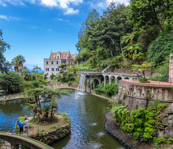 The lake Monte Palace Tropican Garden. Funchal, Madeira island, Portugal.   License Type: media  Download Time: 2023-01-04T13:25:37.000Z  User: meg3348277  Is Editorial: No  purchase_order: