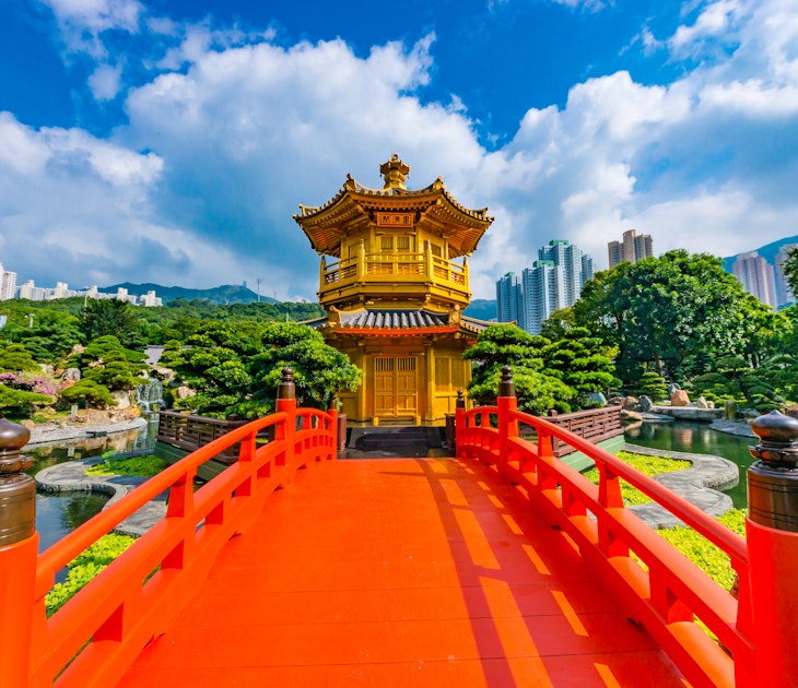 Golden pagoda of Nan lian garden in Hong Kong city with beautiful background   License Type: media  Download Time: 2023-04-28T15:38:42.000Z  User: alexbutler  Is Editorial: No  purchase_order: