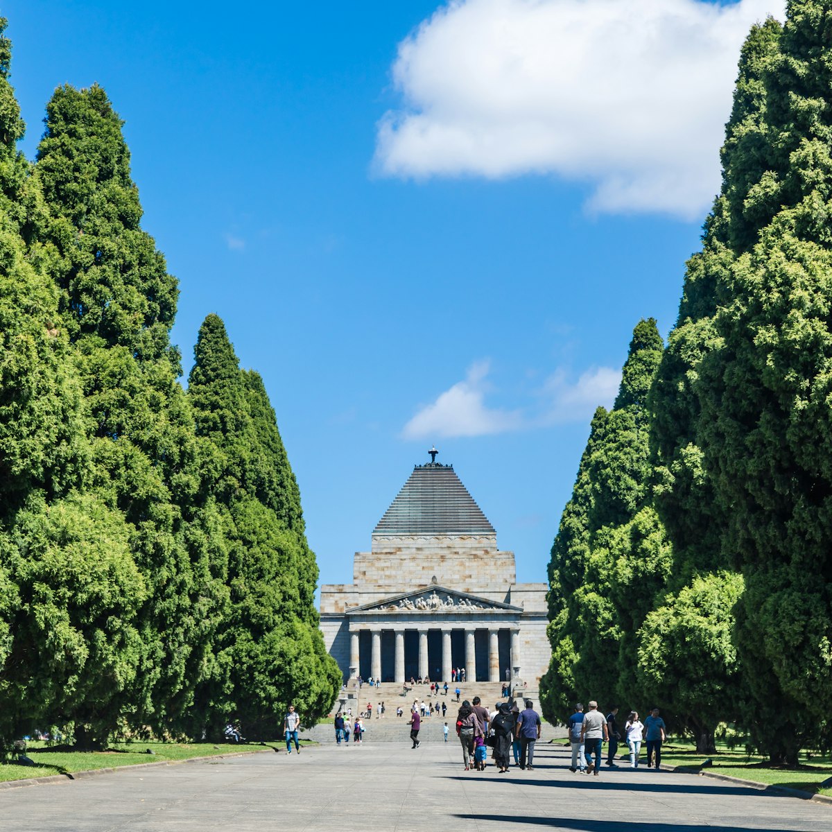December 25, 2017: Shrine of Remembrance, now a memorial to all Australians who have served in war.